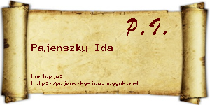 Pajenszky Ida névjegykártya